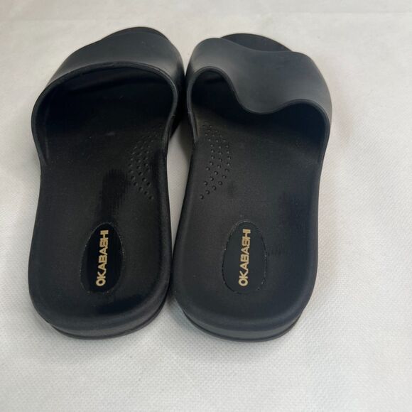 Okabashi Cruise Black Slip On Slide Mule Sandals Size 7 Made in USA - Picture 3 of 8